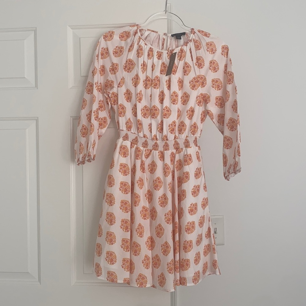 JCrew orange pattern sundress